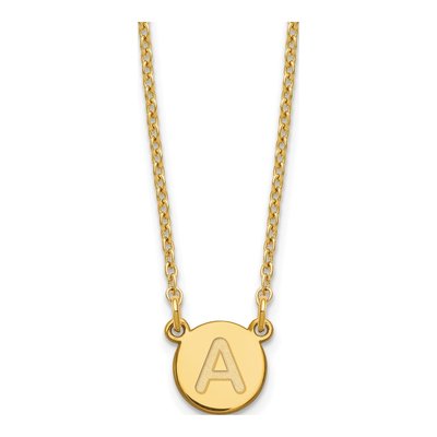 Gold-Plated Sterling Silver Letter A Necklace