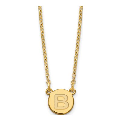 Gold-Plated Sterling Silver Letter B Necklace