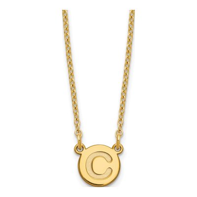 Gold-Plated Sterling Silver Letter C Necklace