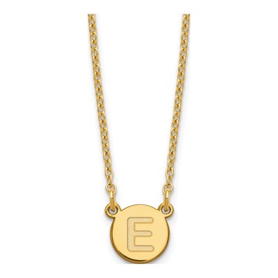 Gold-Plated Sterling Silver Letter E Necklace