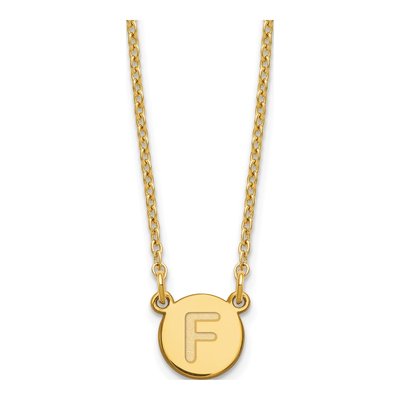 Gold-Plated Sterling Silver Letter F Necklace