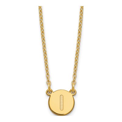 Gold-Plated Sterling Silver Initial I Necklace