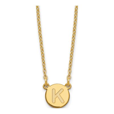 Gold-Plated Sterling Silver Letter K Necklace