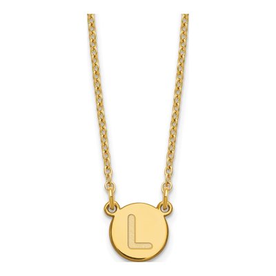 Gold-Plated Sterling Silver 'l' Letter L Necklace