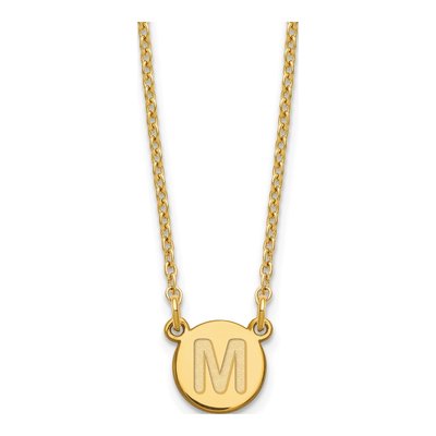 Gold-Plated Sterling Silver Letter M Necklace