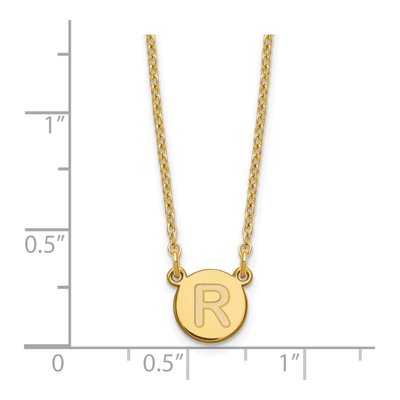 Gold-Plated Sterling Silver Letter R Necklace – view 4