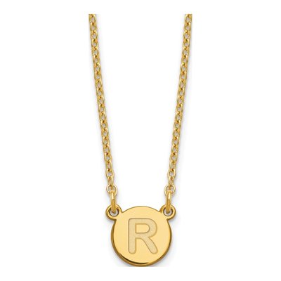 Gold-Plated Sterling Silver Letter R Necklace
