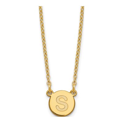Gold-Plated Sterling Silver Letter S Necklace