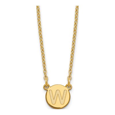Gold-Plated Sterling Silver Letter W Necklace