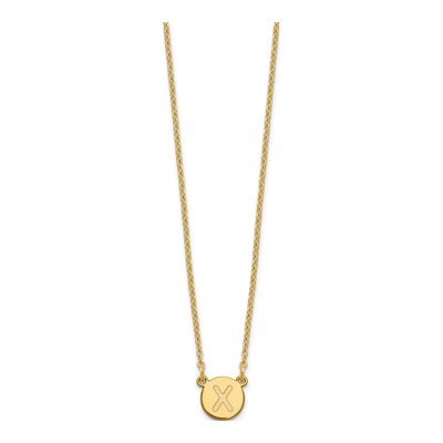 Gold-Plated Sterling Silver Letter X Necklace – view 2