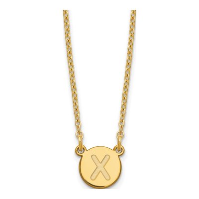 Gold-Plated Sterling Silver Letter X Necklace