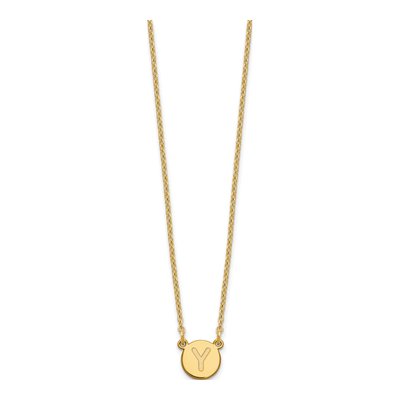 Gold-Plated Sterling Silver Letter Y Necklace – view 2