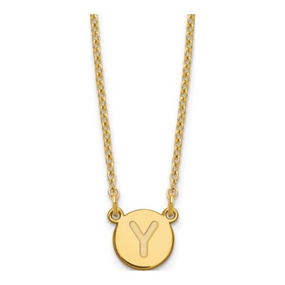 Gold-Plated Sterling Silver Letter Y Necklace