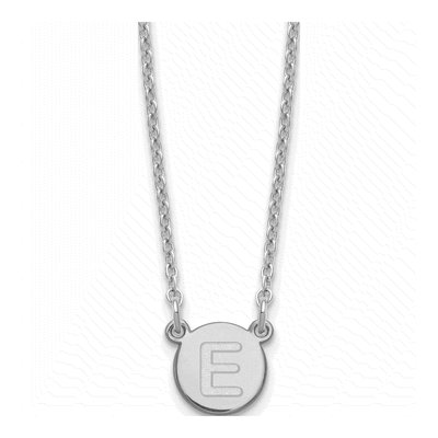 Sterling Silver Letter E Necklace