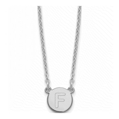Sterling Silver Letter F Necklace