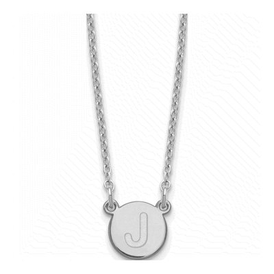 Sterling Silver Letter J Necklace