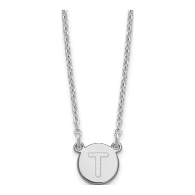 Sterling Silver Letter T Necklace