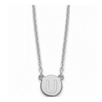 Sterling Silver Letter U Necklace