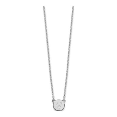 Sterling Silver Letter V Necklace – view 3