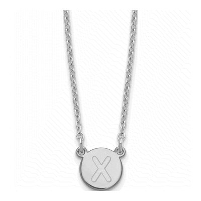 Sterling Silver Initial X Necklace, 18-in Cable Chain