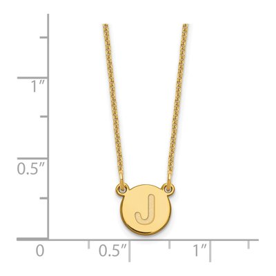 14K Yellow Gold Letter J Necklace – view 3