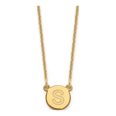 14K Yellow Gold Letter S Necklace