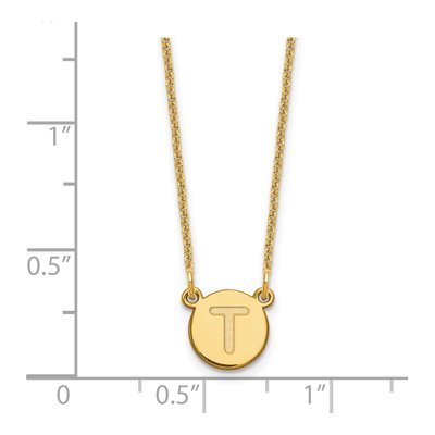 14K Yellow Gold Letter T Necklace – view 3