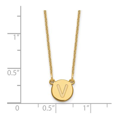 14K Yellow Gold Letter V Necklace – view 3