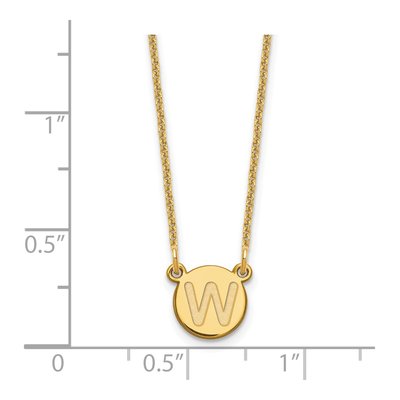 14K Yellow Gold Letter W Necklace – view 3