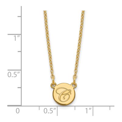Gold-Plated Sterling Silver Personalized Initial Circle Necklace – view 3