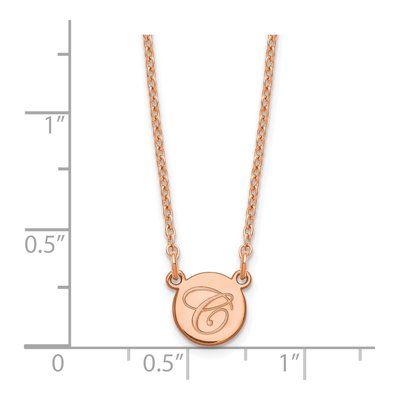 Rose Gold-Plated Sterling Silver Personalized Initial Necklace – view 3