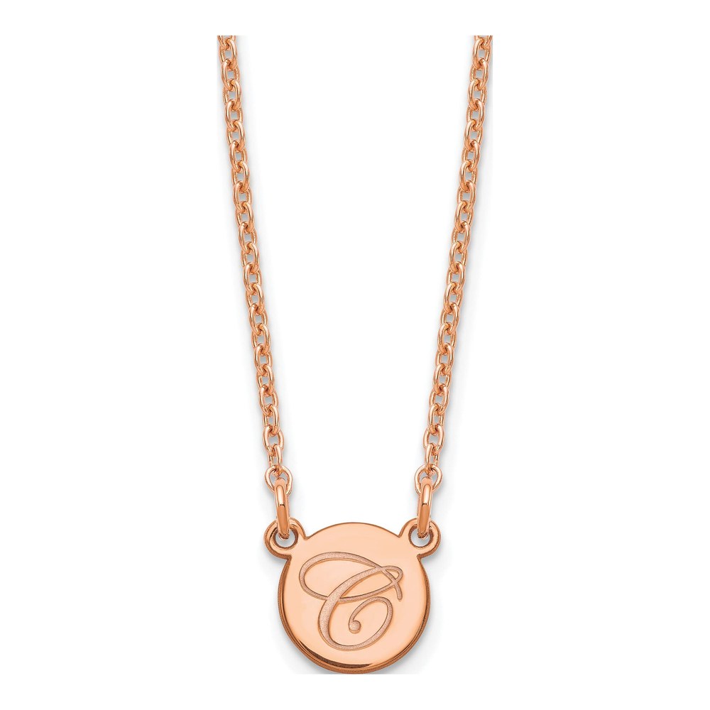 Rose Gold-Plated Sterling Silver Personalized Initial Necklace