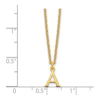 Gold-Plated Sterling Silver Letter A Necklace – view 4