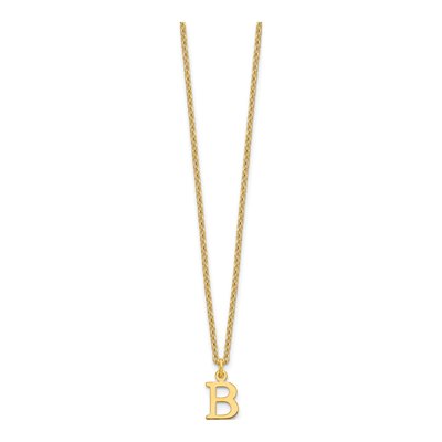 Gold-Plated Sterling Silver Letter B Necklace – view 3