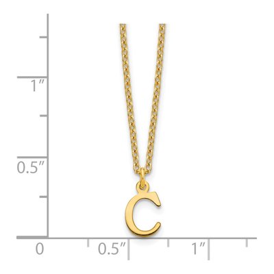 Gold-Plated Sterling Silver Letter C Necklace – view 4