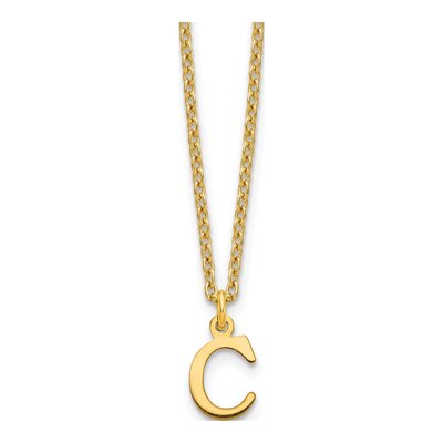 Gold-Plated Sterling Silver Letter C Necklace