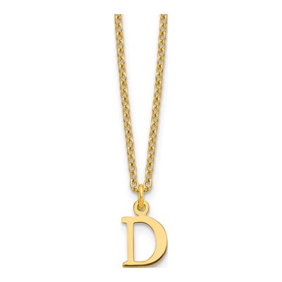 Gold-Plated Sterling Silver Letter D Necklace