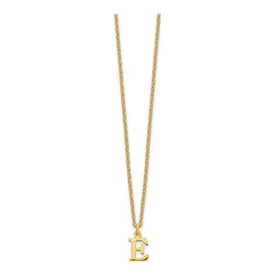 Gold-Plated Sterling Silver Letter E Necklace – view 3
