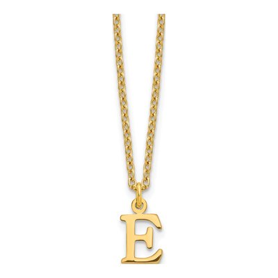 Gold-Plated Sterling Silver Letter E Necklace
