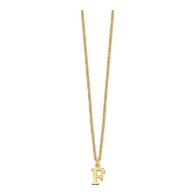 Gold-Plated Sterling Silver Letter F Necklace – view 3