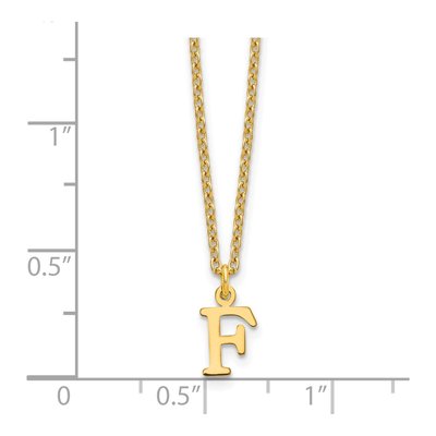 Gold-Plated Sterling Silver Letter F Necklace – view 4