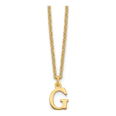 Gold-Plated Sterling Silver Letter G Necklace