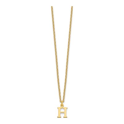 Gold-Plated Sterling Silver Letter H Necklace – view 3