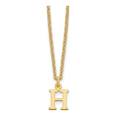 Gold-Plated Sterling Silver Letter H Necklace