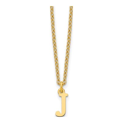 Gold-Plated Sterling Silver Letter J Necklace