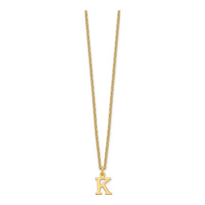 Gold-Plated Sterling Silver Letter K Necklace – view 3