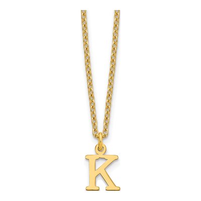 Gold-Plated Sterling Silver Letter K Necklace