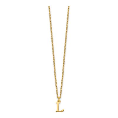 Gold-Plated Sterling Silver Letter L Necklace – view 3