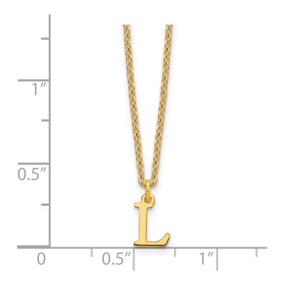 Gold-Plated Sterling Silver Letter L Necklace – view 4