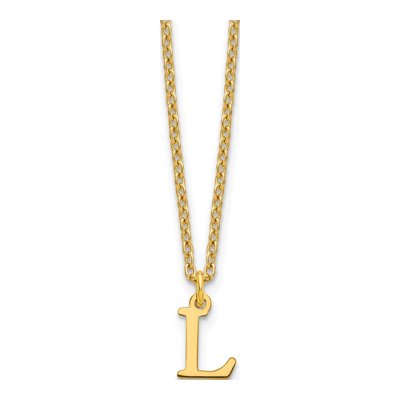 Gold-Plated Sterling Silver Letter L Necklace